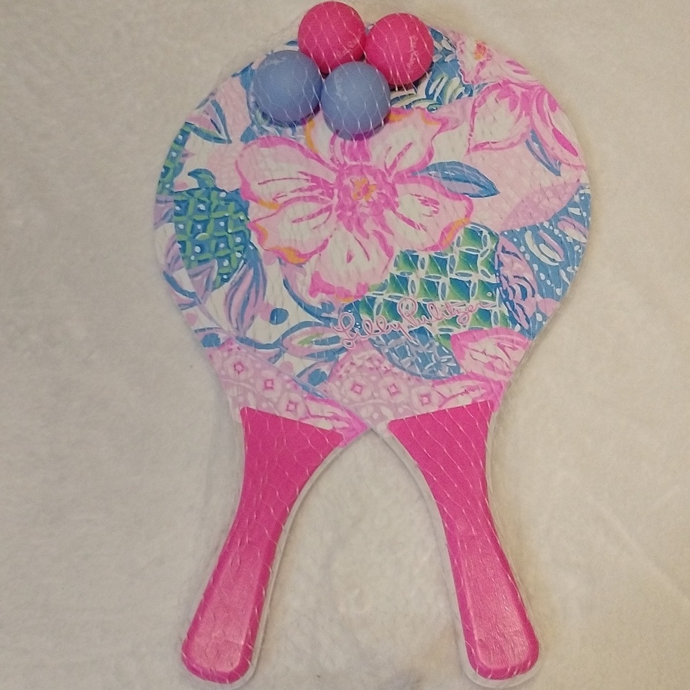 Lilly Pulitzer paddle ball set